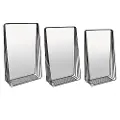 23 Inch Black Metal Wall Mirror
