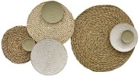 Tan, Green and Cream Metal Wall Art