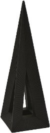 13 Inch Black Pyramid Sculpture Tabletop Decoration