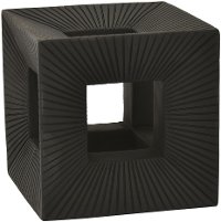 5 Inch Black Cube Tabletop Decoration