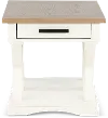 Amy Cotton White End Table