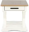 Amy Cotton White End Table