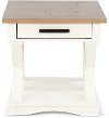 Country White Cotton End Table - Americana