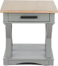 Amy Dove Gray End Table with Drawer