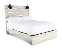 Rustic Whitewash Queen Bed - Sunrise Park