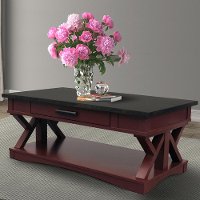 Cranberry Red Country Coffee Table