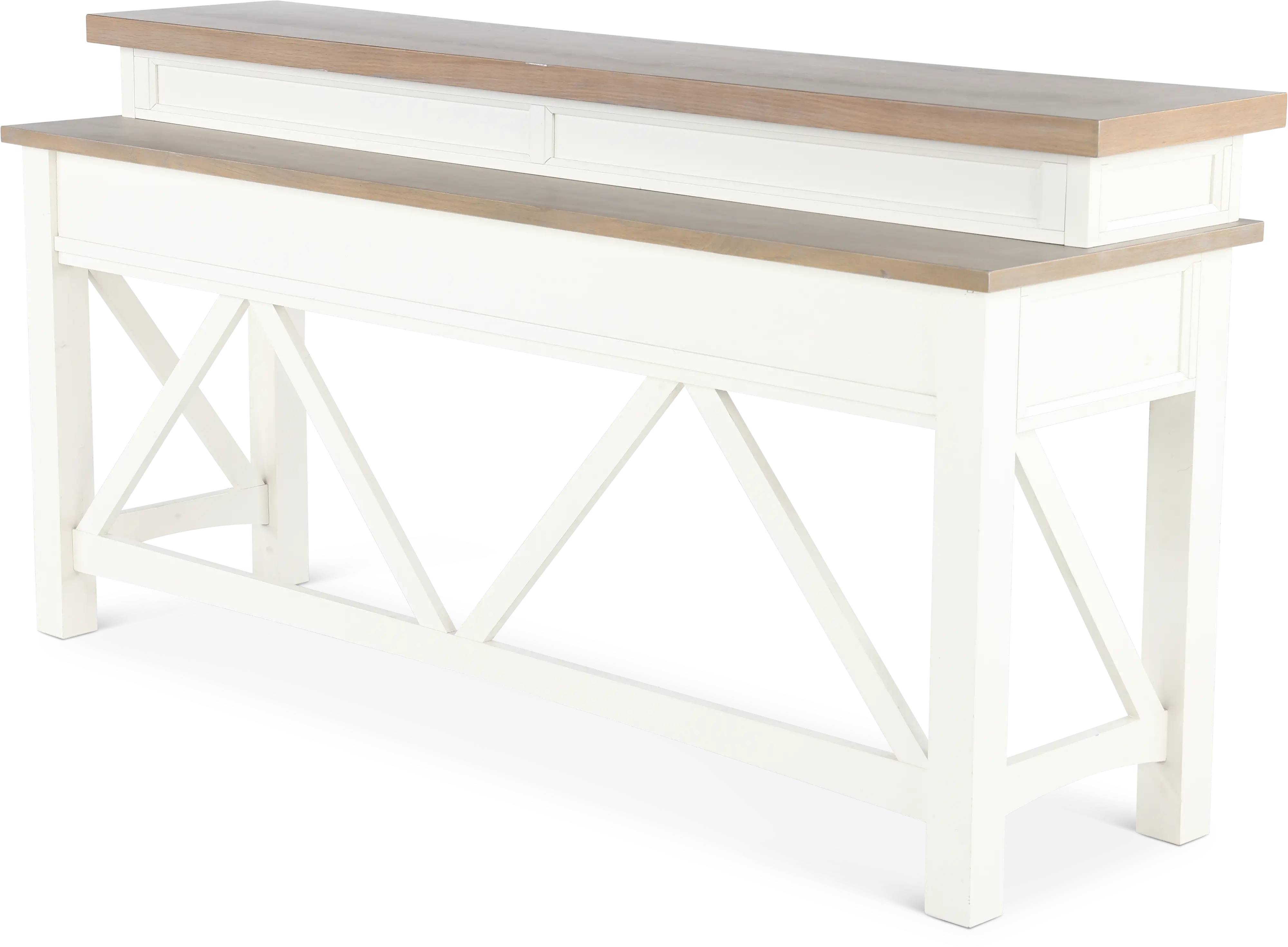 Amy Cotton White Console Bar Table-1