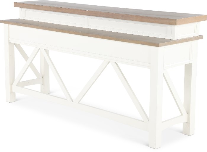 Cotton White Country Console Bar Table