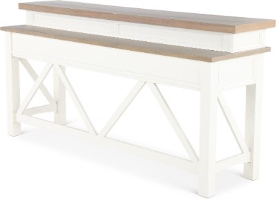 Cotton White Country Sofa Bar Table