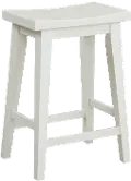 Amy Cotton White Counter Height Stool