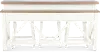 Amy Cotton White Bar Table with 3 Stools