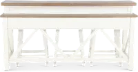 Amy Cotton White Bar Table with 3 Stools