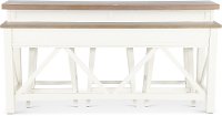 Cotton White Country Bar Table with 3 Stools