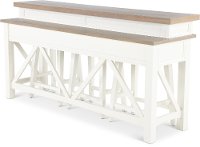 Cotton White Country Bar Table with 3 Stools-2