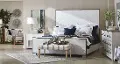 Modern Farmhouse White King Bed - Modern Eclectic