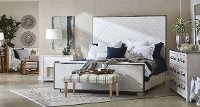Modern Farmhouse White King Size Bed - Modern Eclectic