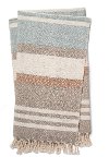 Magnolia Home Furniture Hand Taupe and Multi Color Cotton Throw Blanket