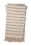 T1039 MH NATURAL CHARCOAL Clearance Magnolia Home Furniture Natural and Charcoal Striped Throw Blanket