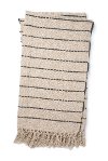 Magnolia Home Furniture Natural and Charcoal Striped Throw Blanket