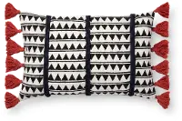 P0670 Indigo Blue and White Throw Pillow