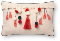 Natural Coral Rectangle Throw Pillow