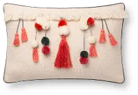 P0780 Natural Coral Rectangle Throw Pillow