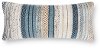 Blue and Multi Color Rectangle Throw Pillow