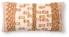 Beige and Rust Rectangle Throw Pillow