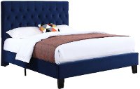 Navy Blue King Upholstered Bed - Amelia-2