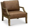 Contemporary Brown Leather Accent Chair - Cresent