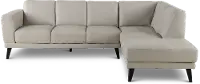 Altamura Mist Gray Leather 2 Piece Sectional