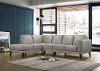 Mist Gray Leather 2 Piece Sectional with RAF Sofa - Altamura