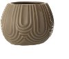 7 Inch Gray Crackle Embossed Stoneware Planter