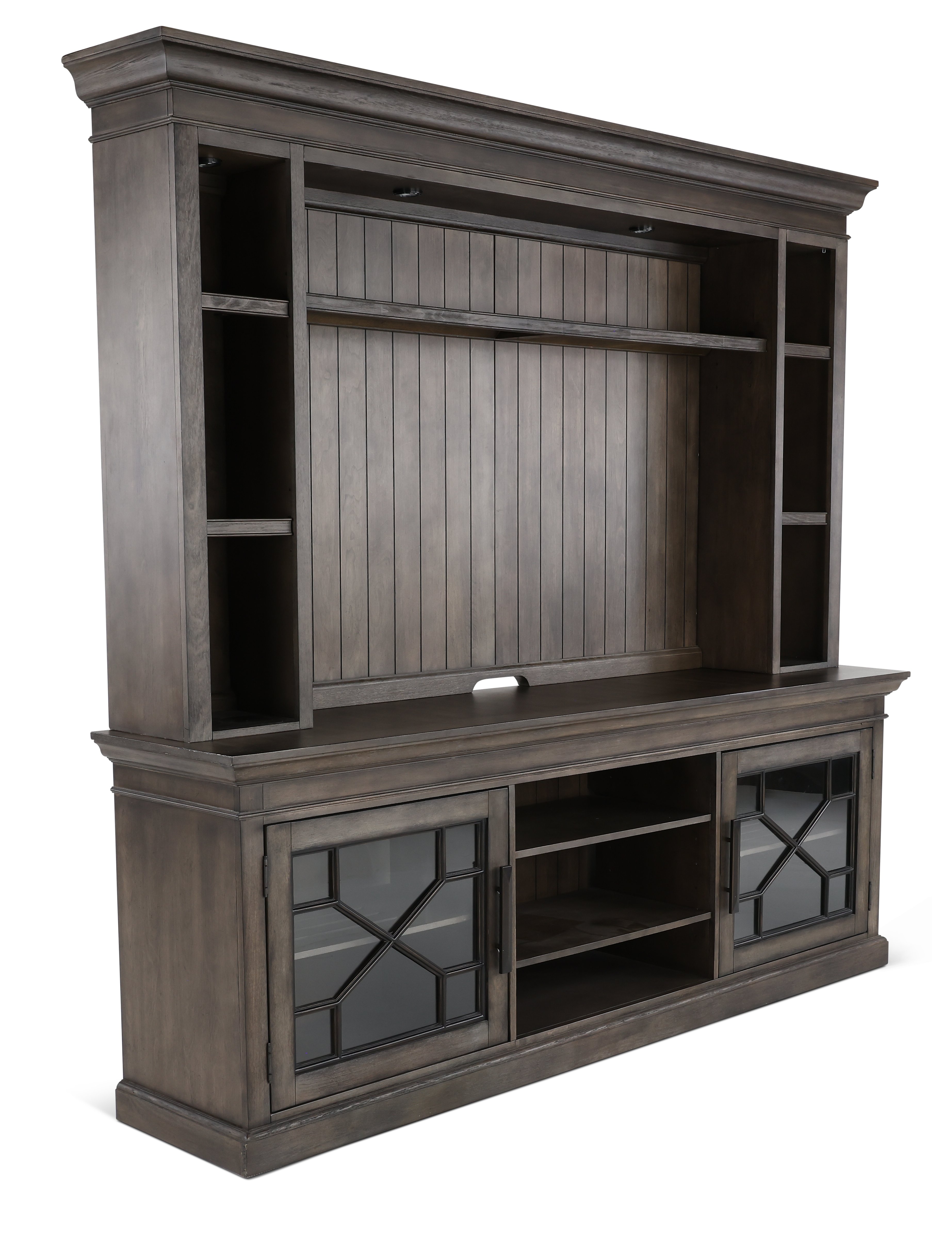 Smokey Gray 92 Inch Entertainment Center-2