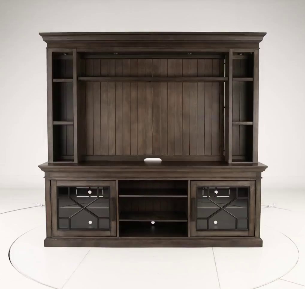 Smokey Gray 92 Inch Entertainment Center-3