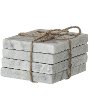 Classic Gray and White Marble Coasters - Set of 4