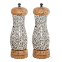 Set of 2 Stoneware Cecile Salt and Pepper Mills - Cecile