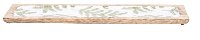 White and Green Fern Printed Enameled Mango Wood Tray