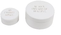 4 Inch White Box with Gold Favorite Things Text