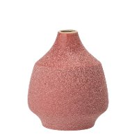 5 Inch Matte Berry Reactive Glaze Stoneware Vase