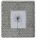 Cream and Black Stoneware Picture Frame
