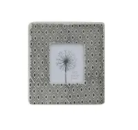 Cream and Black Stoneware Picture Frame