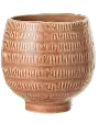 Orange Textured Stoneware Flower Pot