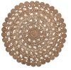 4 Foot Round Natural Hand Woven Jute Rug