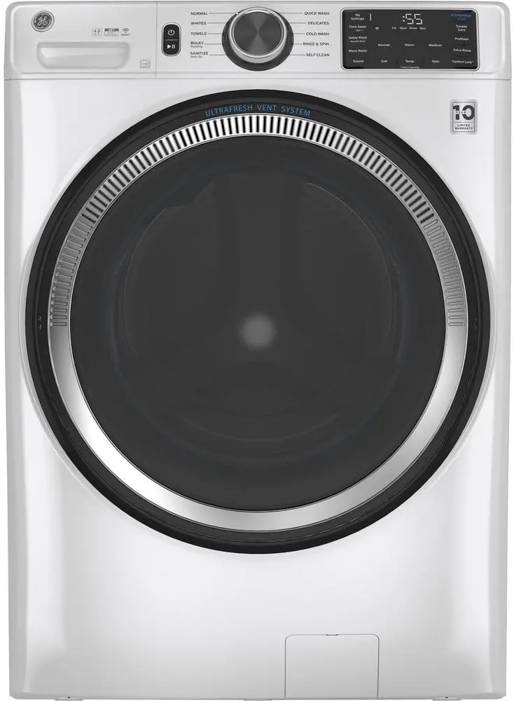 GFW550SSNWW GE Front Load Washer with UltraFresh - 4.8 cu. ft. White-1