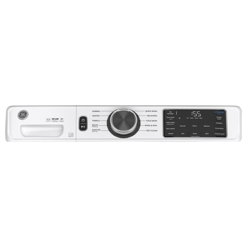 GFD55ESSNWW GE Smart Front Load Electric Dryer with Sanitize Cycle - 7.8 cu. ft. White-3