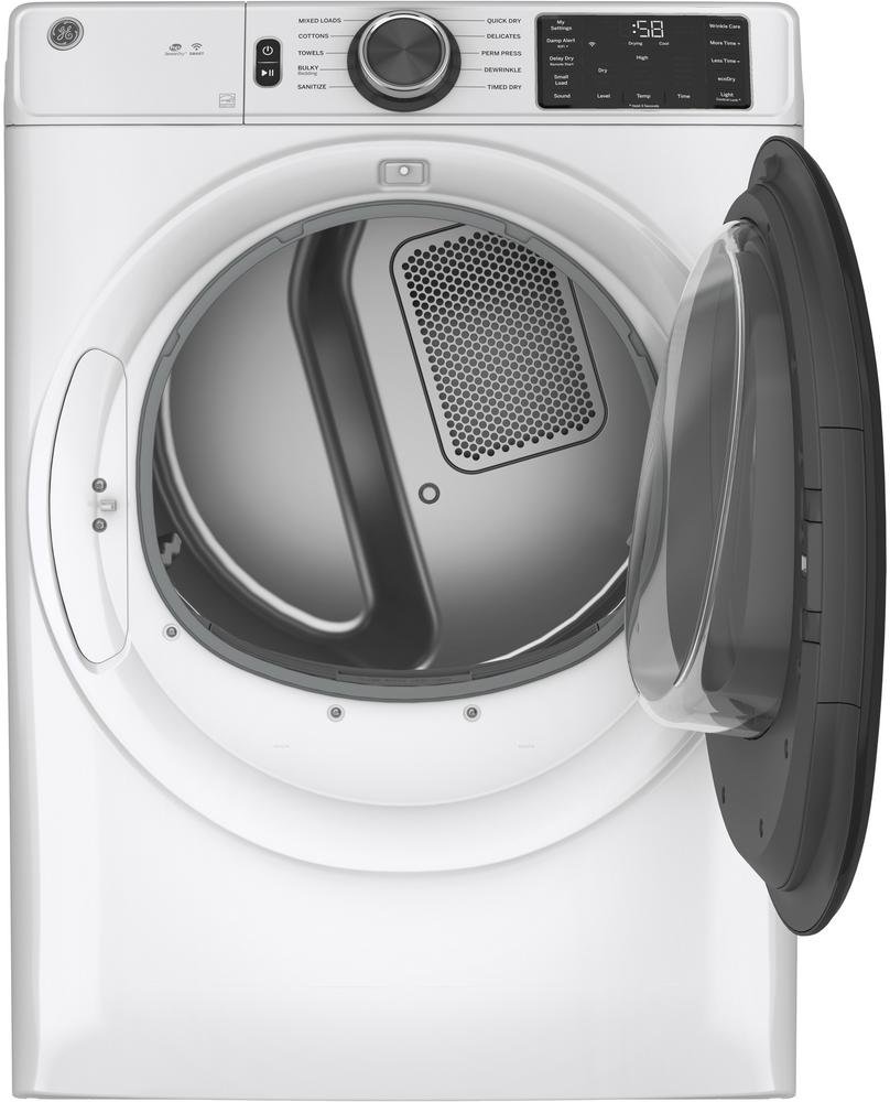 GFD55ESSNWW GE Smart Front Load Electric Dryer with Sanitize Cycle - 7.8 cu. ft. White-4