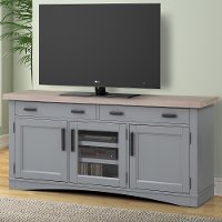 Dove Gray 63 Inch Country TV Stand