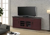 Country Style Cranberry Red 76 Inch TV Stand