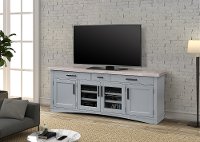 Country Style Dove Gray 76 Inch TV Stand
